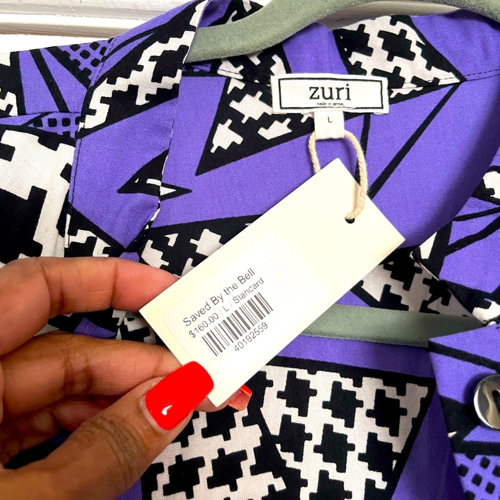 Zuri Purple Geometric Dress
“Saved By The Bell” 
NWT/SOLD OUT on site